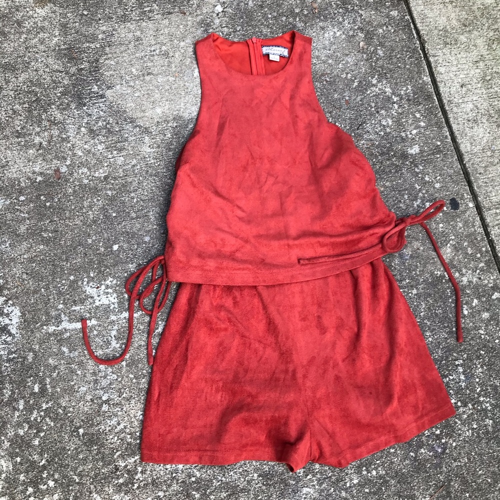 Like New Paper Crane Lace Up Romper.